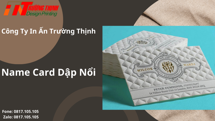 In Name Card Dập Nổi