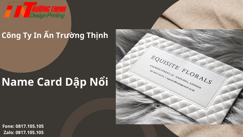 In Name Card Dập Nổi