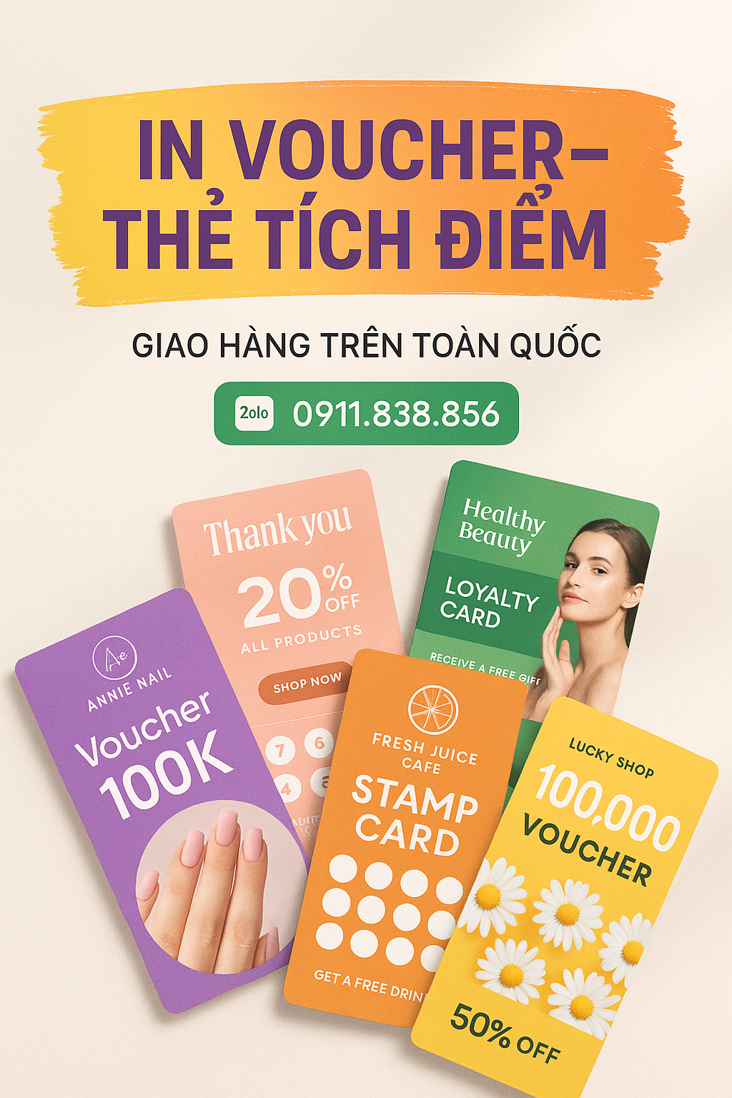 In voucher – thẻ tích điểm giá rẻ cho shop, spa, doanh nghiệp 1 in ấn chất lượng cao