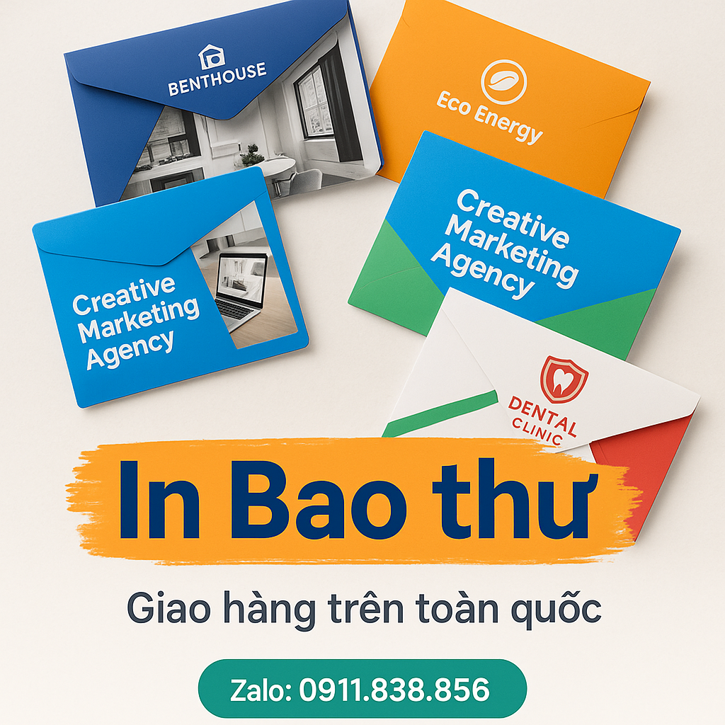 In bao thư giá rẻ tại TPHCM – In nhanh, đẹp, chuyên nghiệp 1 in ấn chất lượng cao