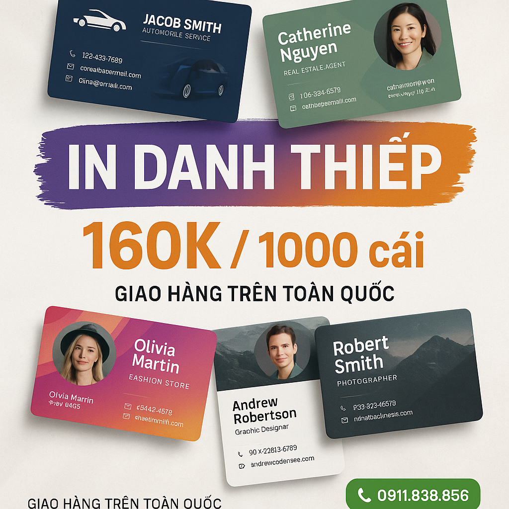 In danh thiếp giá rẻ tại TPHCM – In nhanh, đẹp, chuyên nghiệp 1 in ấn chất lượng cao