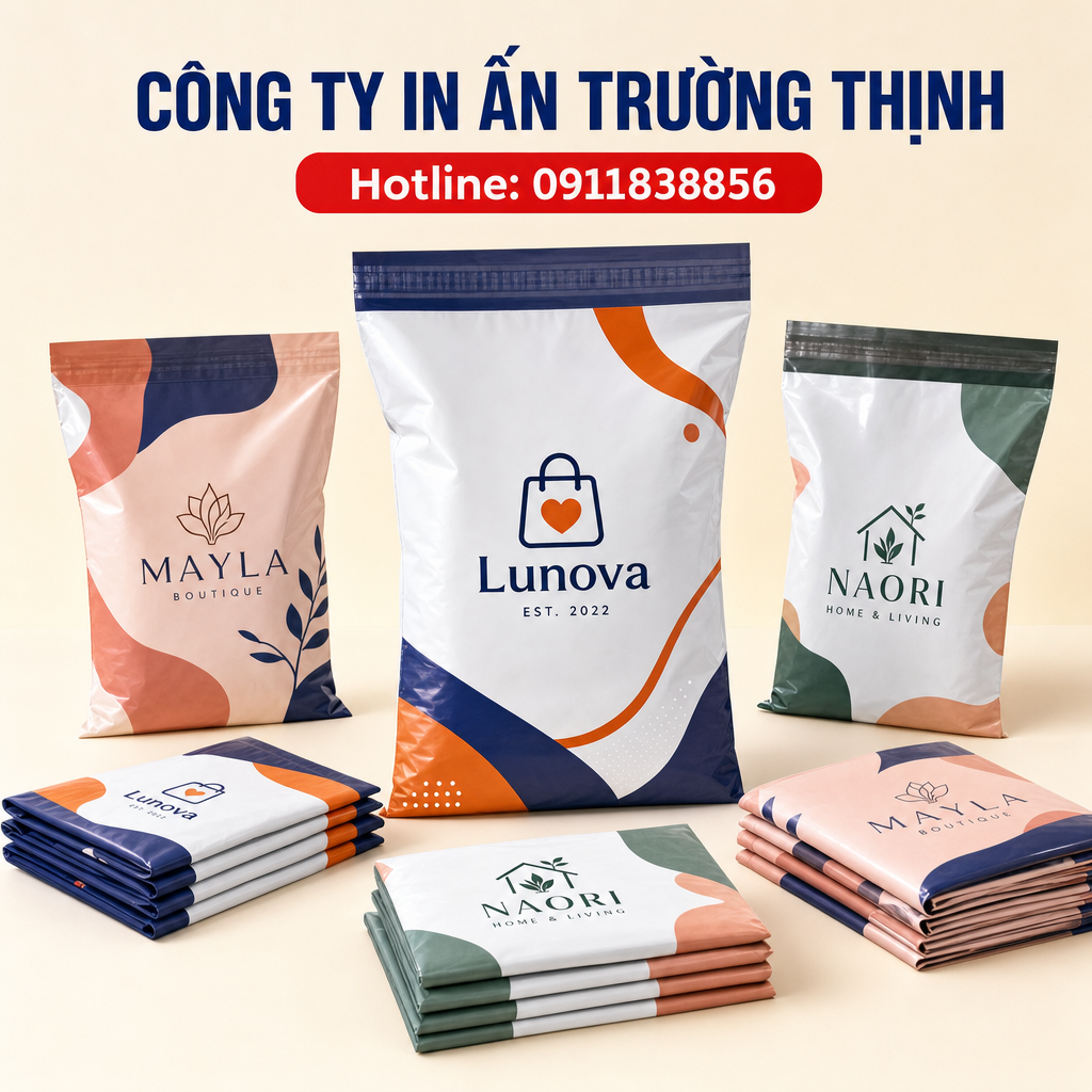 In Túi niêm phong gói hàng chuyên nghiệp cho shop online | Trường Thịnh 1 in Túi niêm phong gói hàng - Công ty In Ấn Trường Thịnh