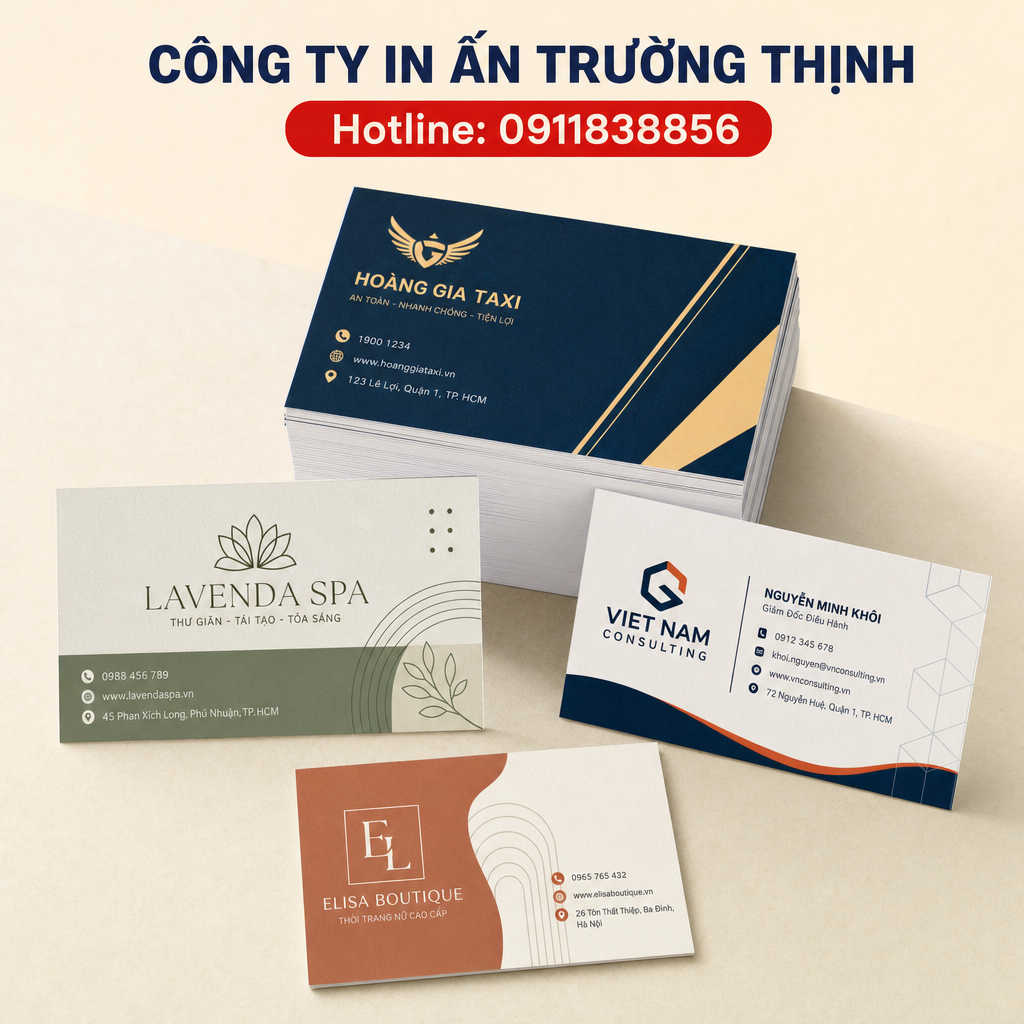 In Danh thiếp chuyên nghiệp, thiết kế ấn tượng | Trường Thịnh 1 in danh thiếp - Công ty In Ấn Trường Thịnh