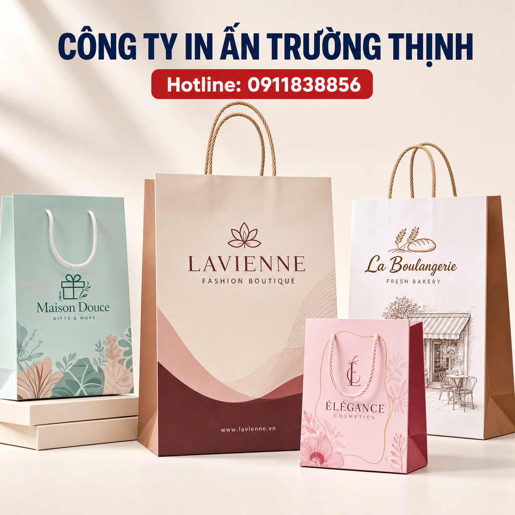 In Túi giấy chuyên nghiệp cho thương hiệu tại Trường Thịnh 1 in túi giấy - Công ty In Ấn Trường Thịnh