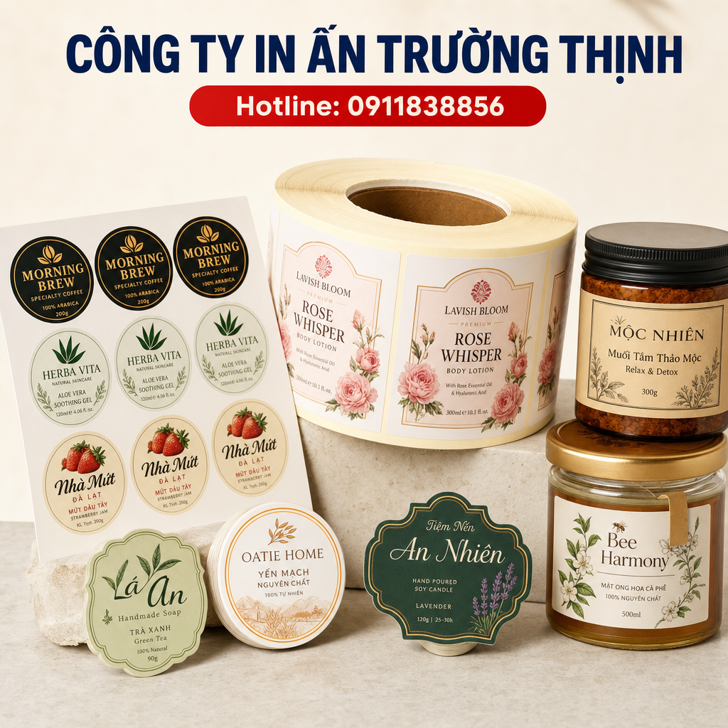 In Tem nhãn chuyên nghiệp, nổi bật thương hiệu | Trường Thịnh 1 in Tem nhãn - Công ty In Ấn Trường Thịnh