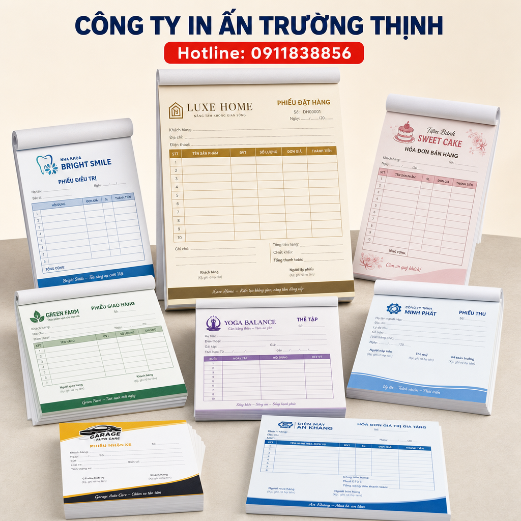 In Biểu mẫu chuyên nghiệp, rõ ràng cùng Trường Thịnh 1 in Biểu mẫu - Công ty In Ấn Trường Thịnh